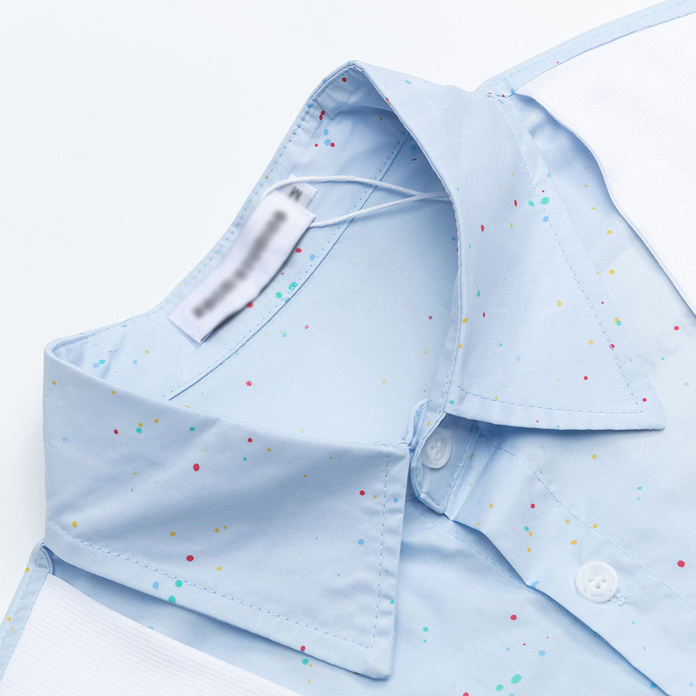 Camisa abotonada con salpicaduras de color