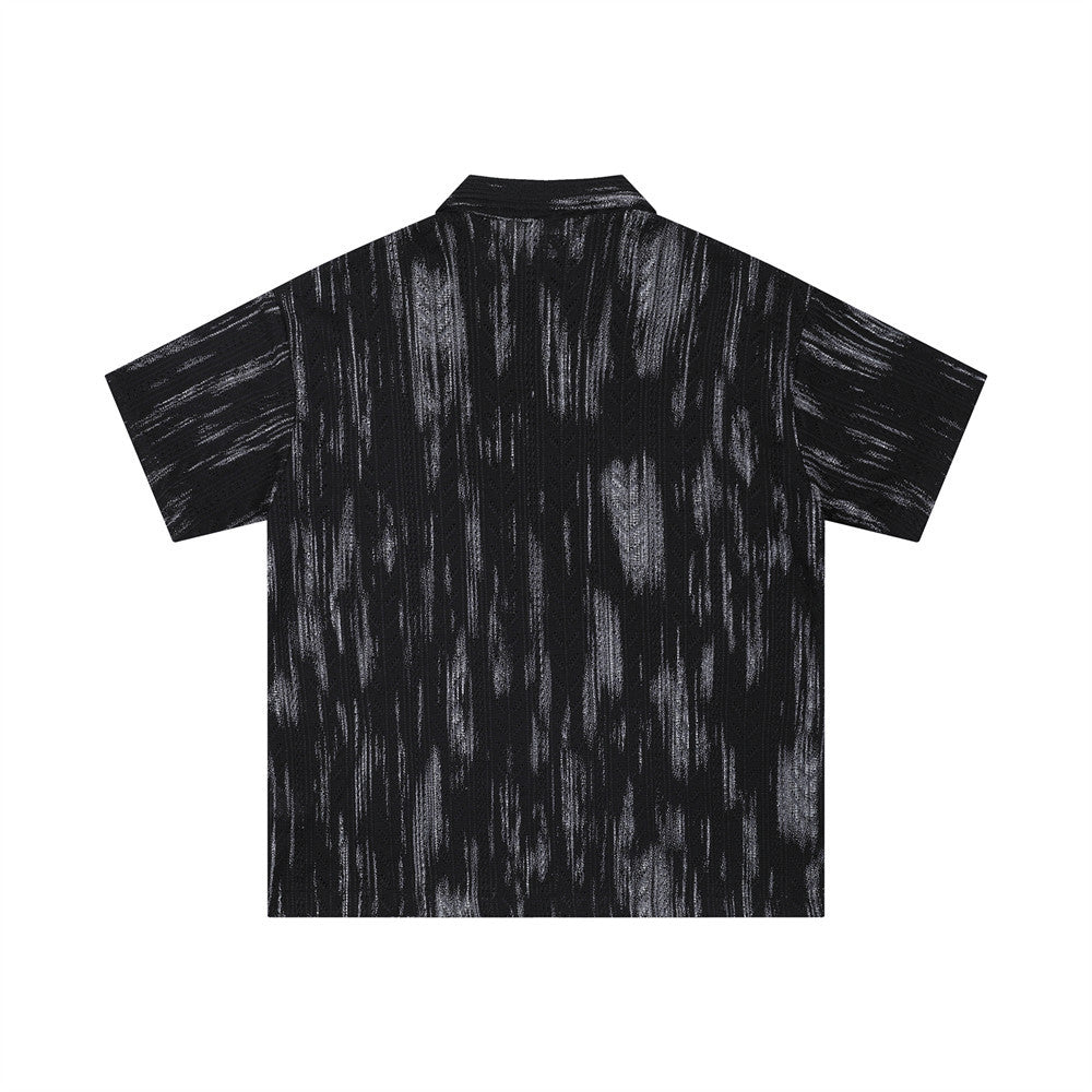 Splatter-Dyed Jacquard Summer Shirt
