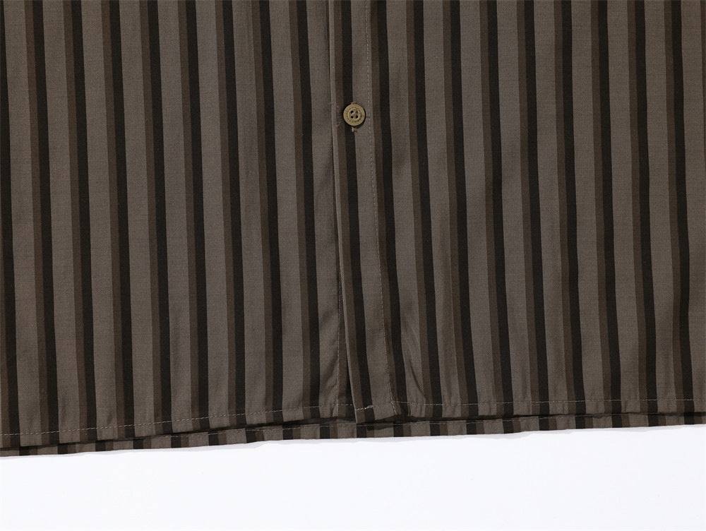 Retro Striped 2 Pockets Shirt