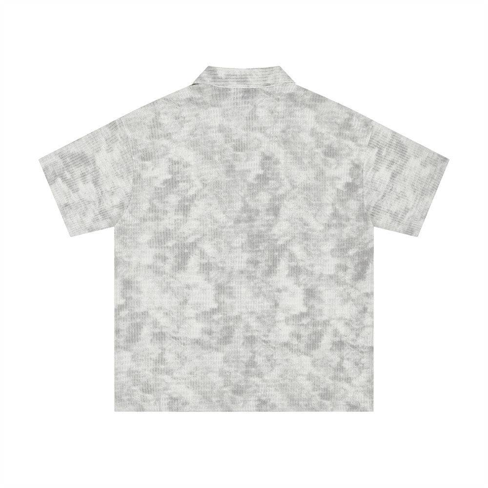 Ink Wash Tie-Dye Cuban Collar Shirt