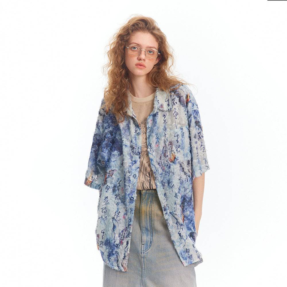 Fire Butterfly Fuzzy Shirt