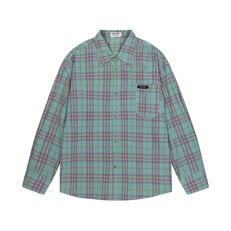 Plaid Oversized Long Sleeve Shirt
