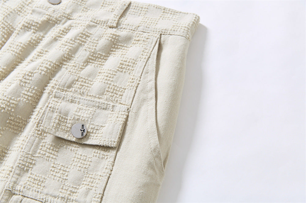 Textured Cargo Shorts for Street Style