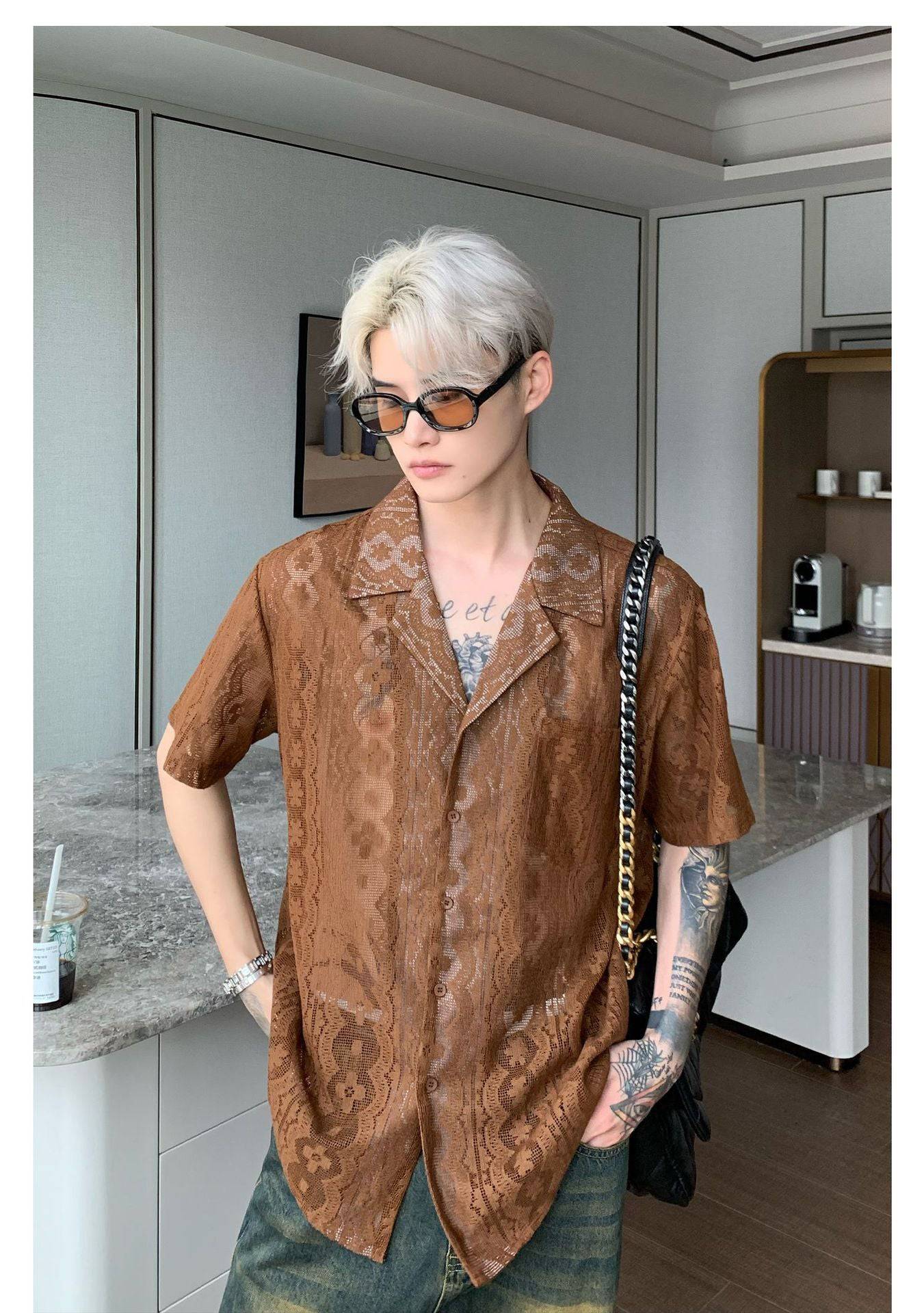 Niche Retro Jacquard Shirt