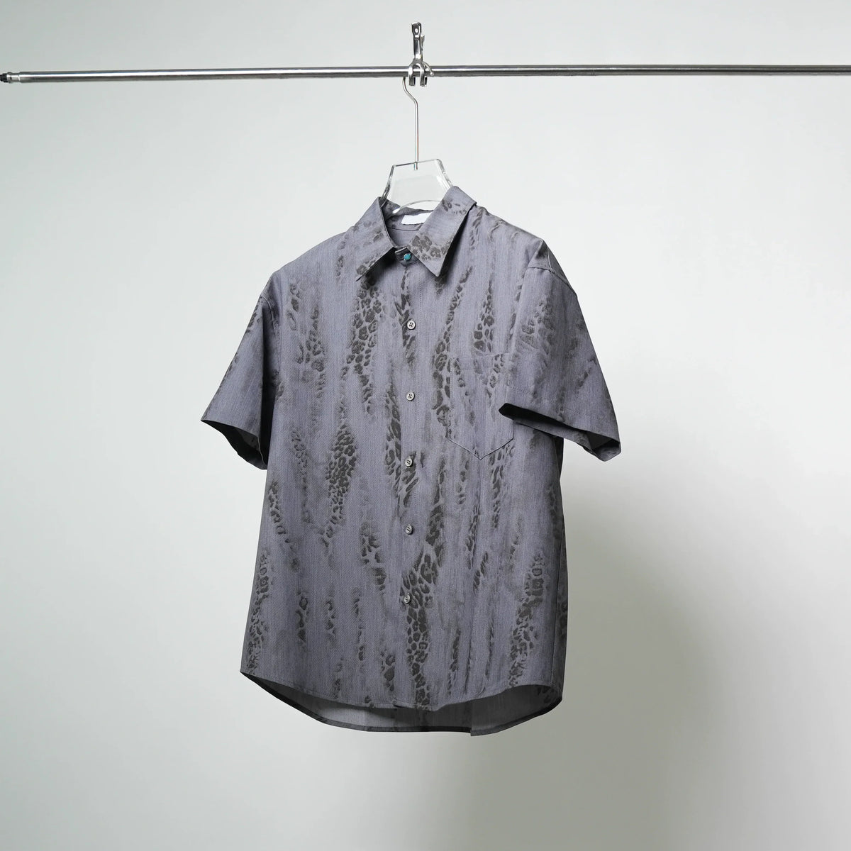 Snake Print Oversized Short Sleeve Shirt