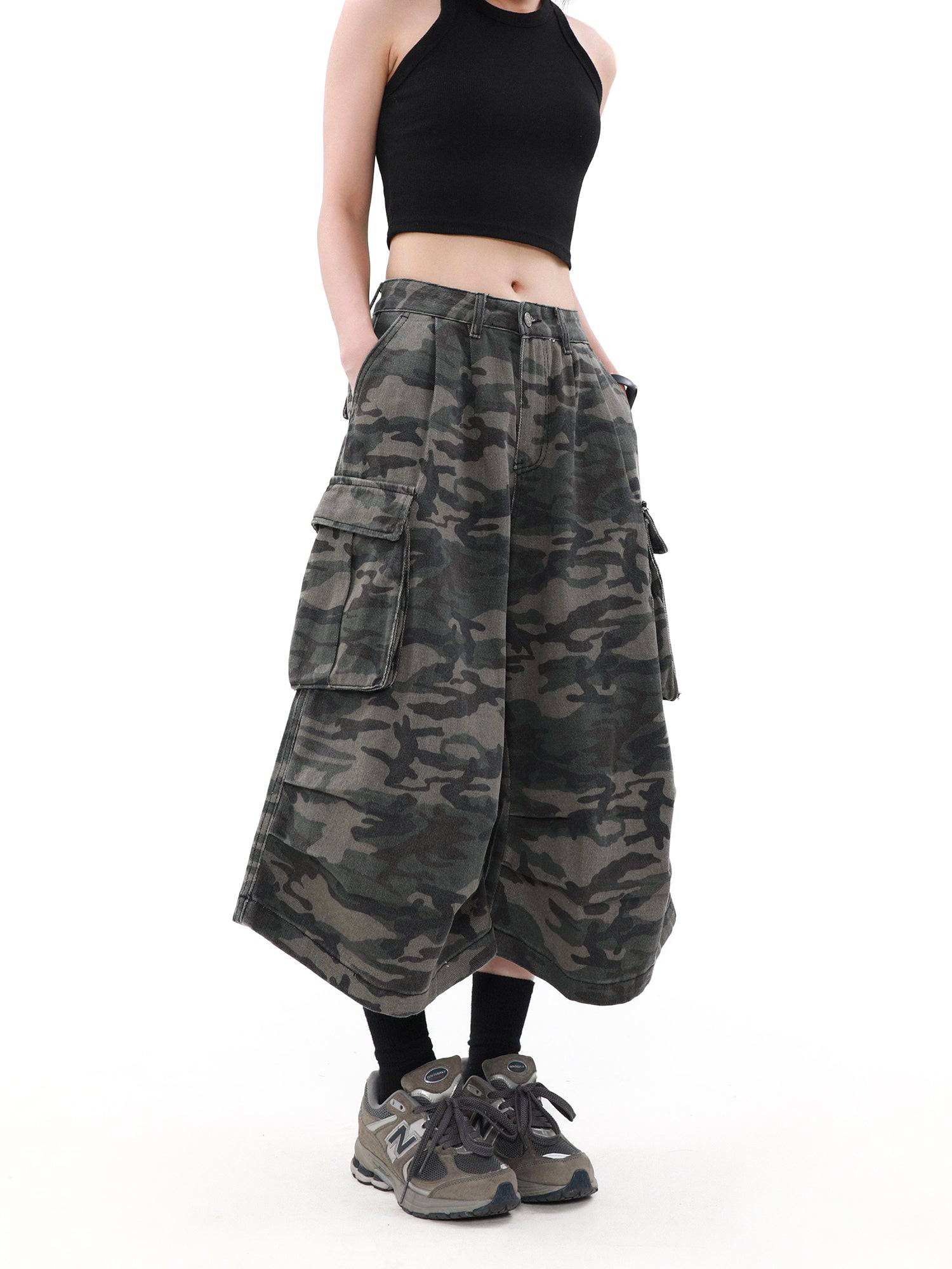 Baggy Cargo Camouflage Jorts