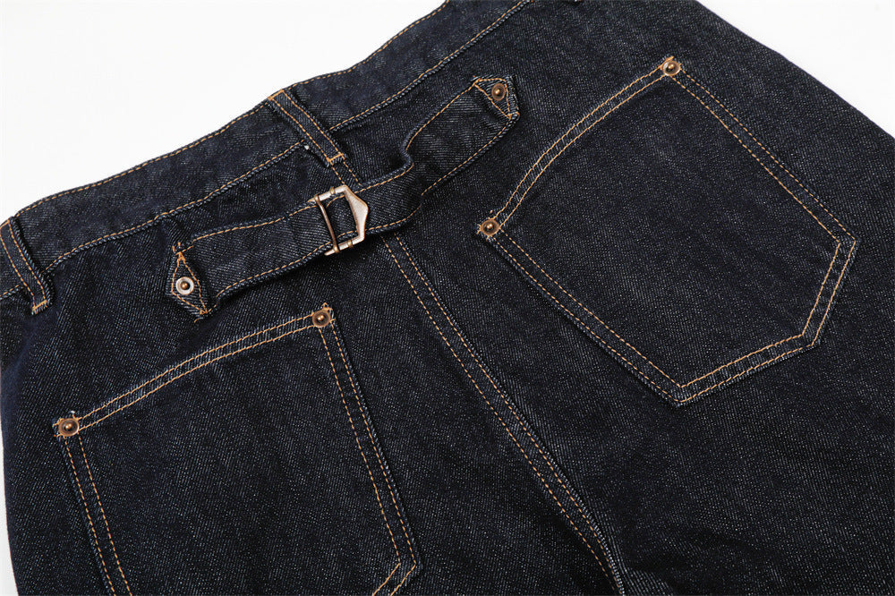 Wide-Leg Denim Jeans - Dark Indigo, White, Black