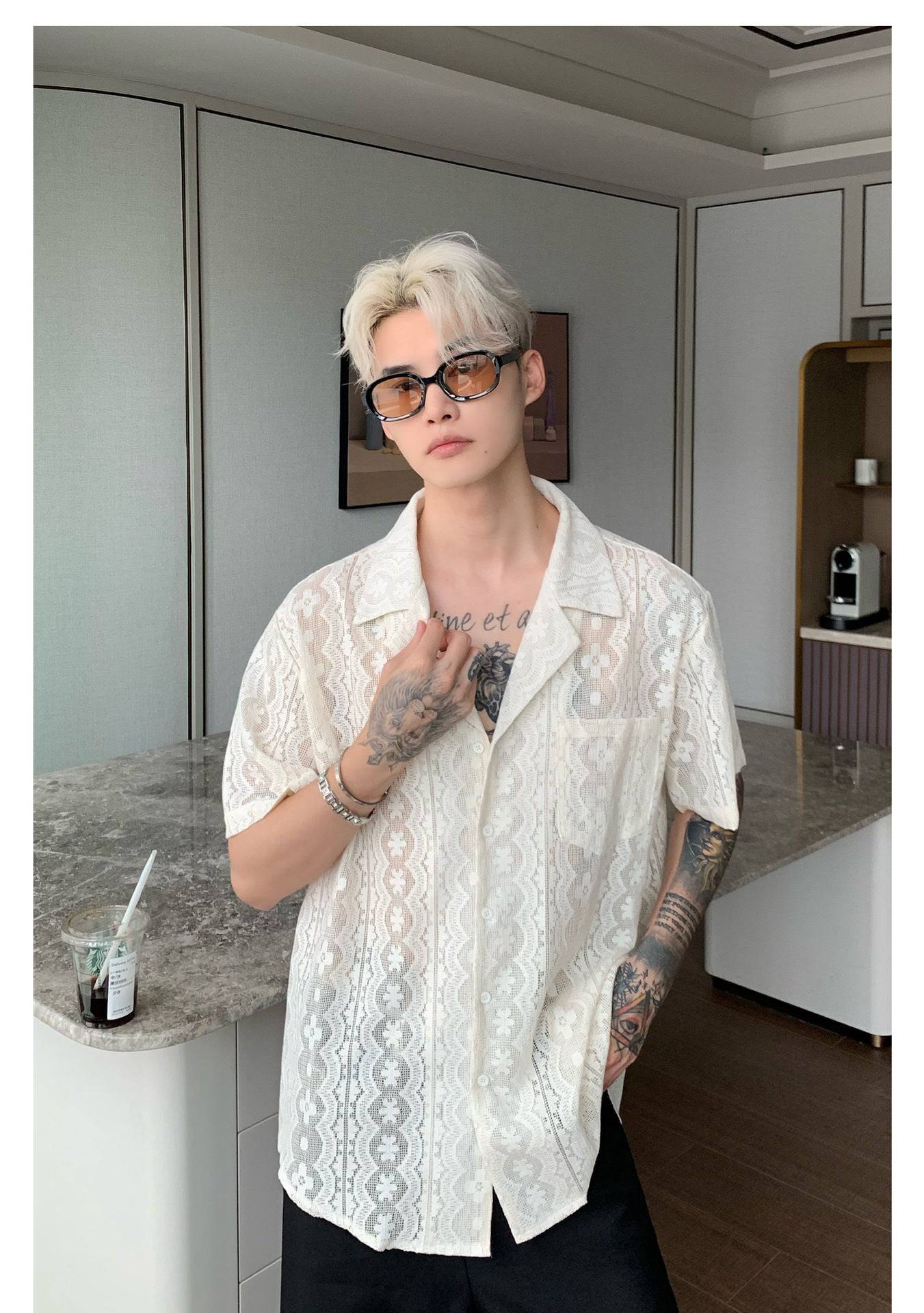 Niche Retro Jacquard Shirt