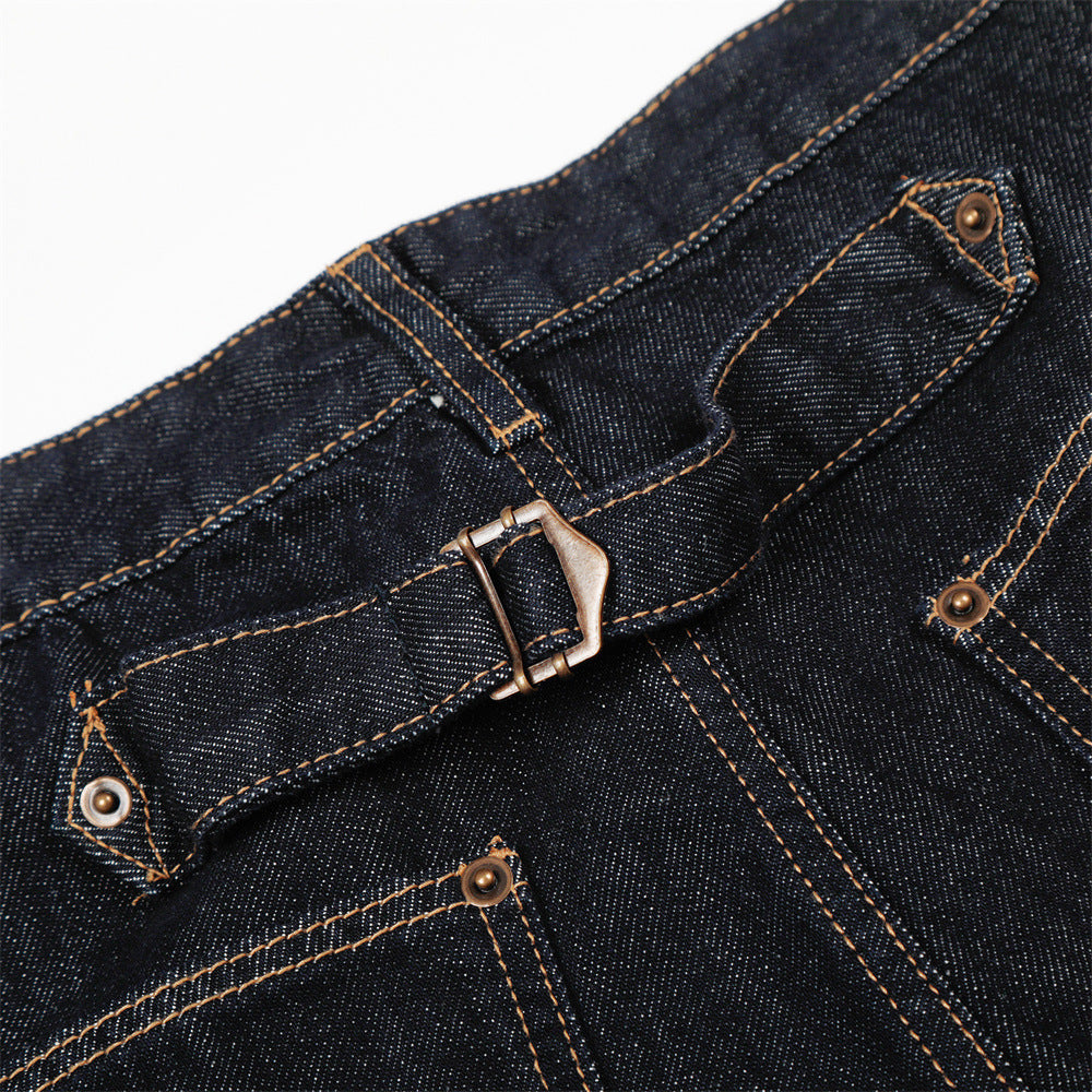 Wide-Leg Denim Jeans - Dark Indigo, White, Black