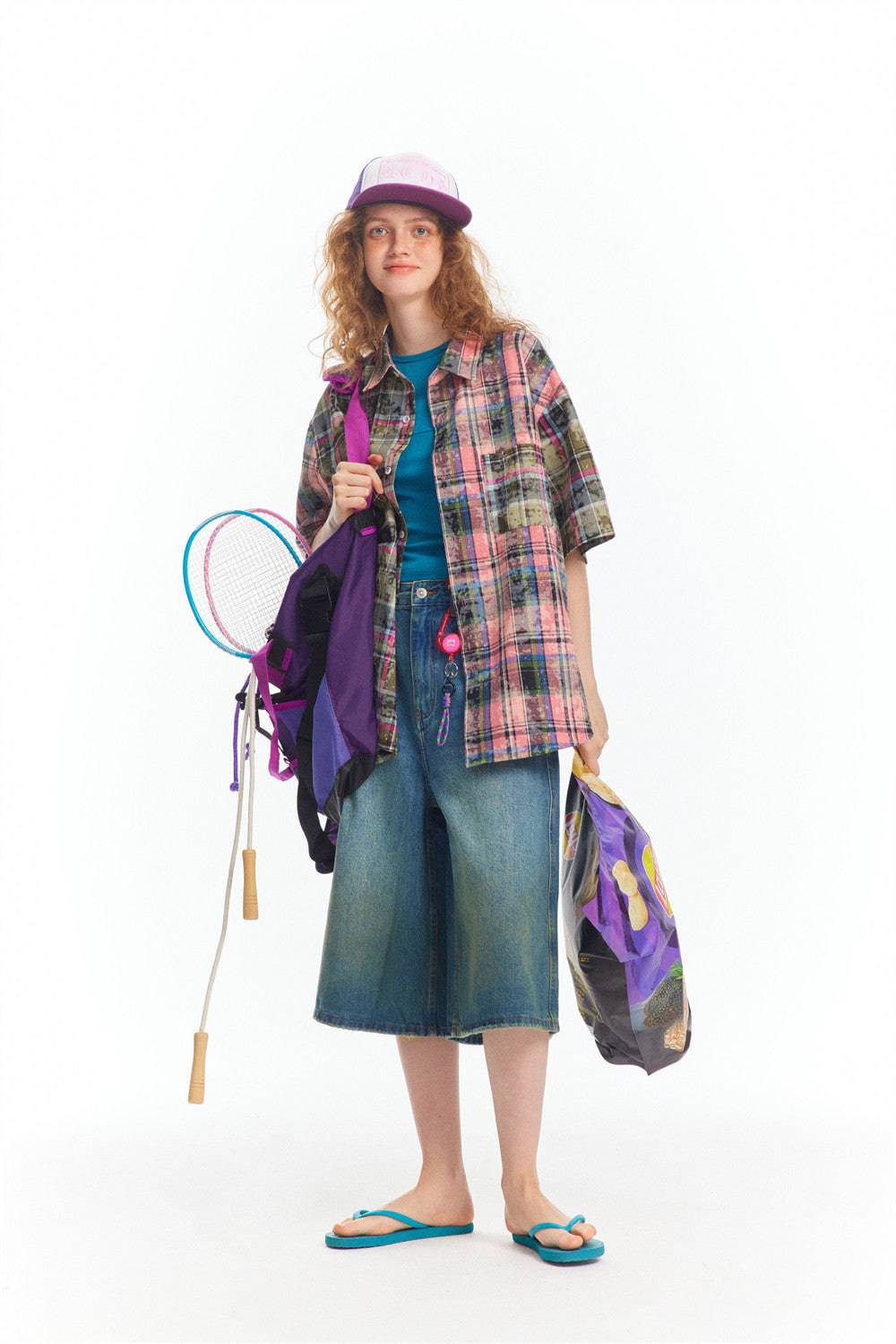 Distressed Checkered Summer Shirt