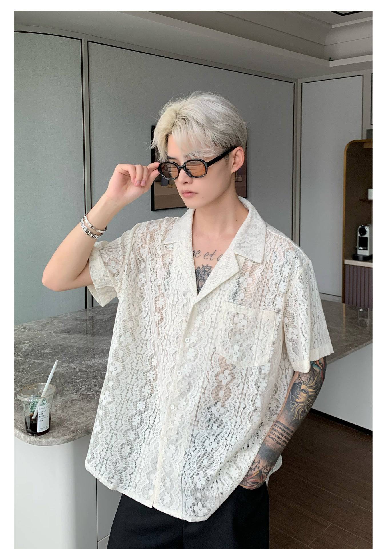 Niche Retro Jacquard Shirt