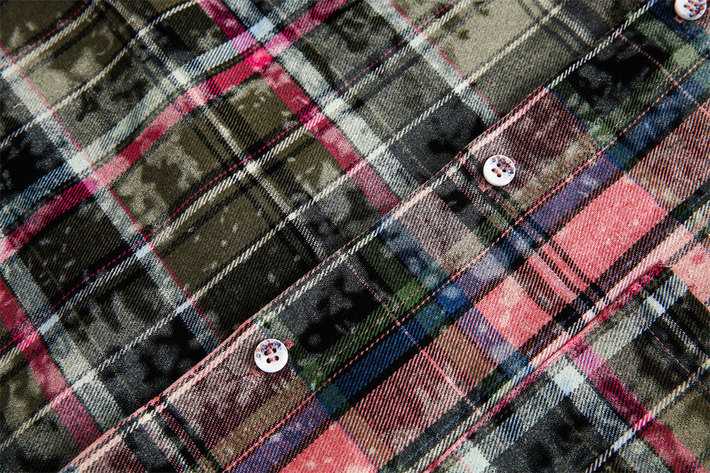 Distressed Checkered Summer Shirt