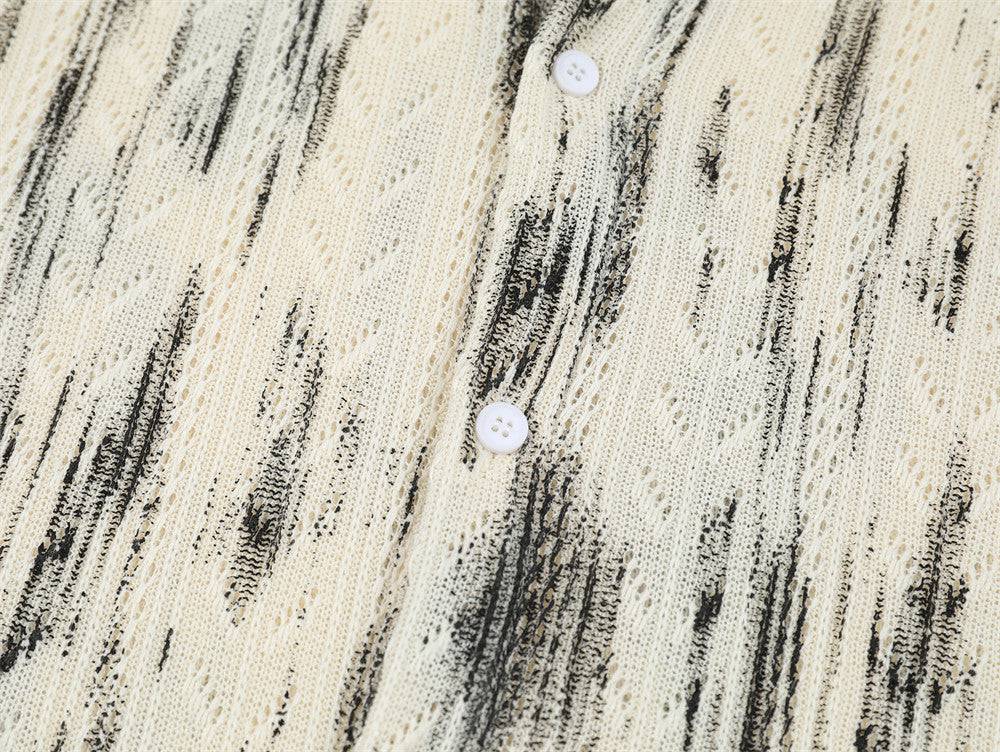 Splatter-Dyed Jacquard Summer Shirt