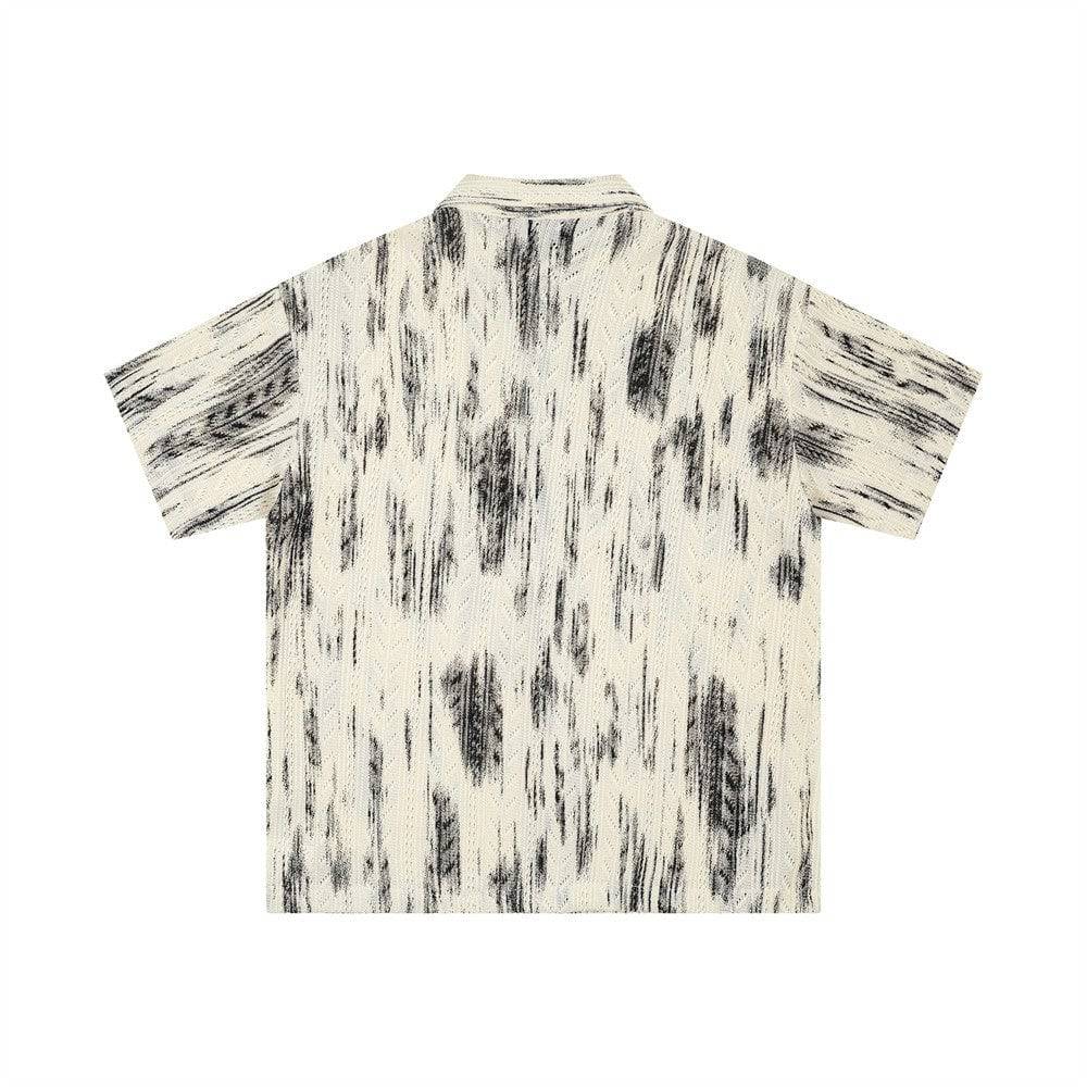 Splatter-Dyed Jacquard Summer Shirt