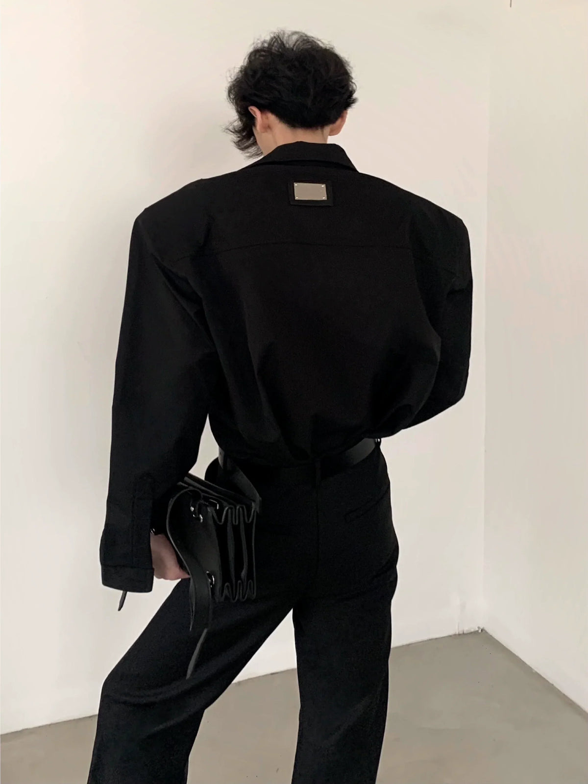 Shoulder Pad Long Sleeve Shirt