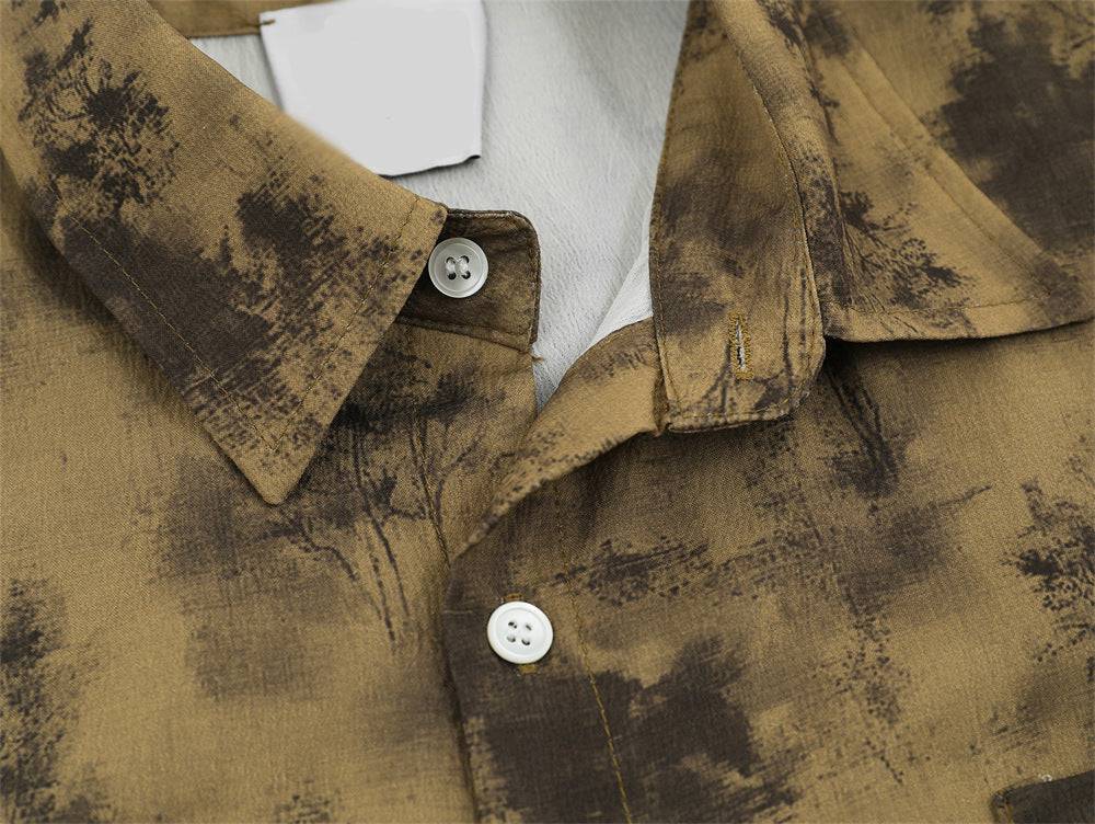 Vintage Plants Print Summer Shirt