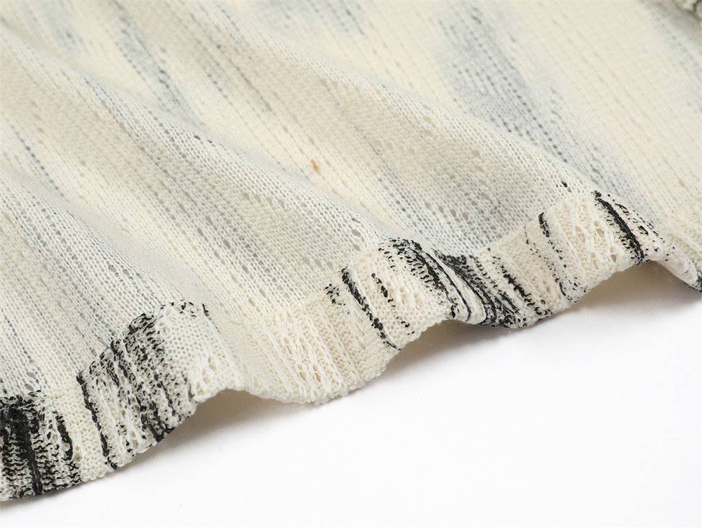 Splatter-Dyed Jacquard Summer Shirt