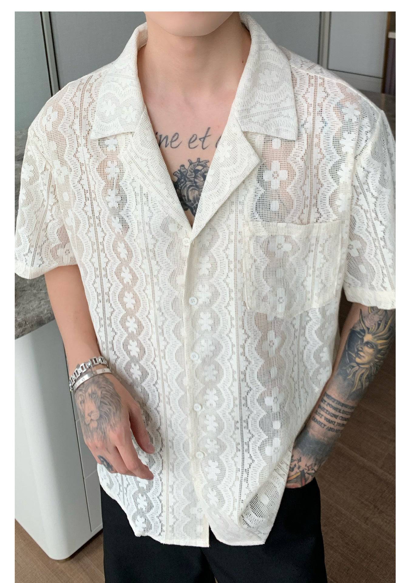 Niche Retro Jacquard Shirt