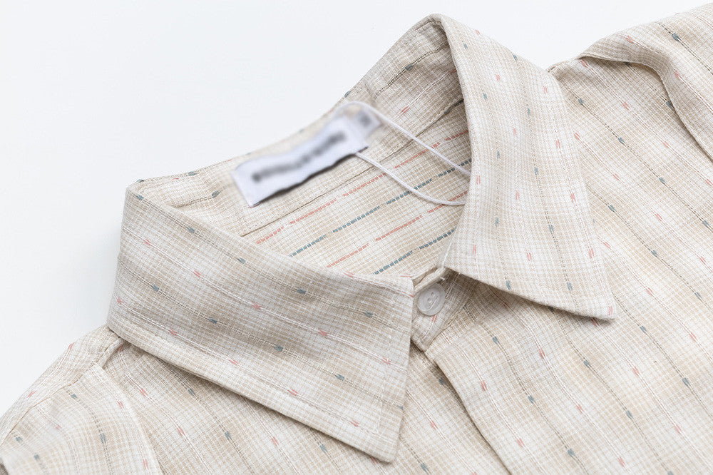 Chill Vibes Plaid Short-Sleeved Shirt