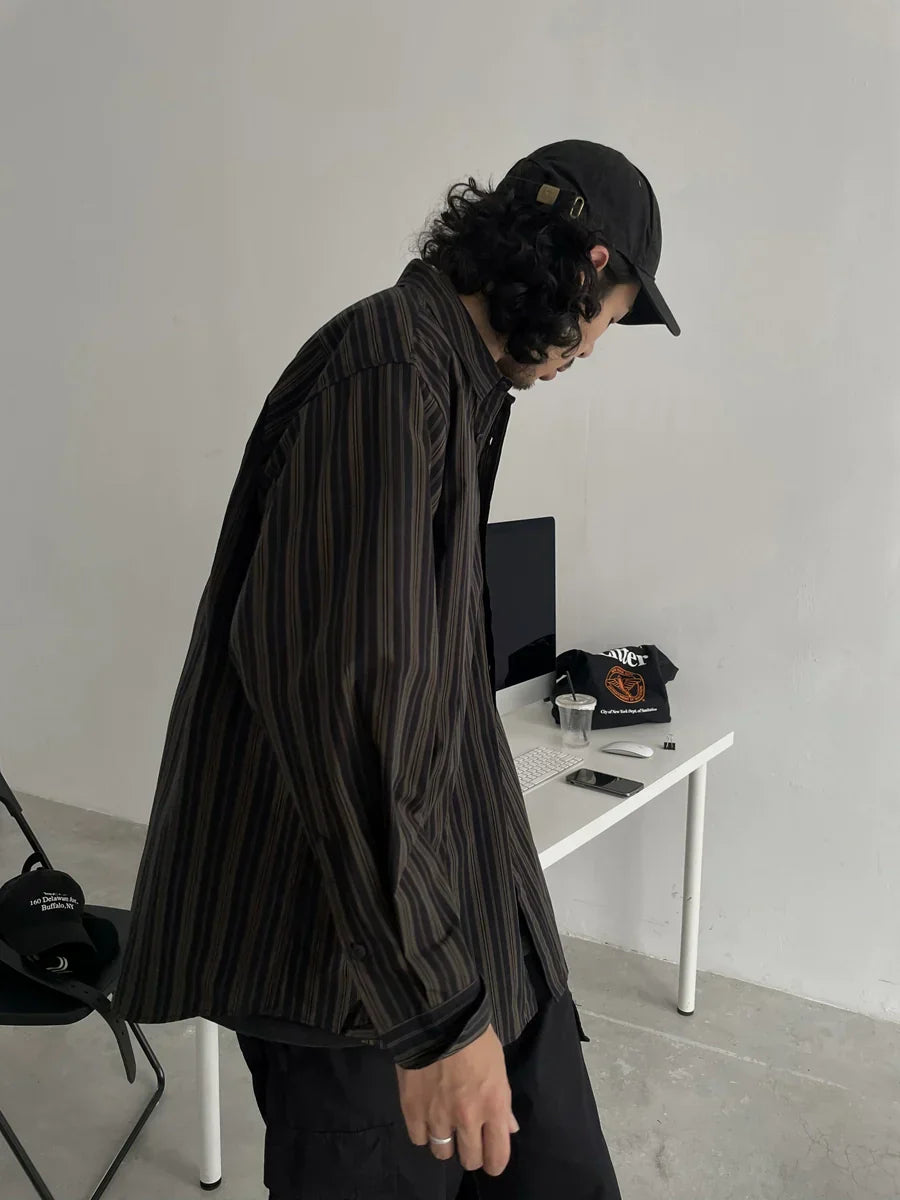 Loose Stripe Long Sleeve Shirt