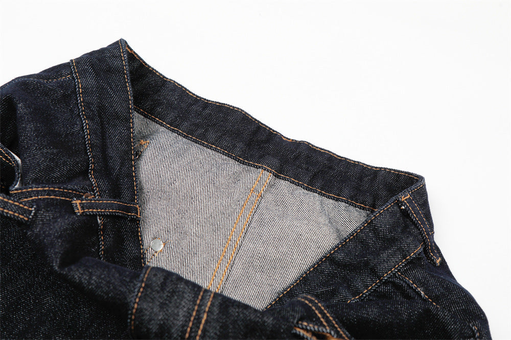 Wide-Leg Denim Jeans - Dark Indigo, White, Black