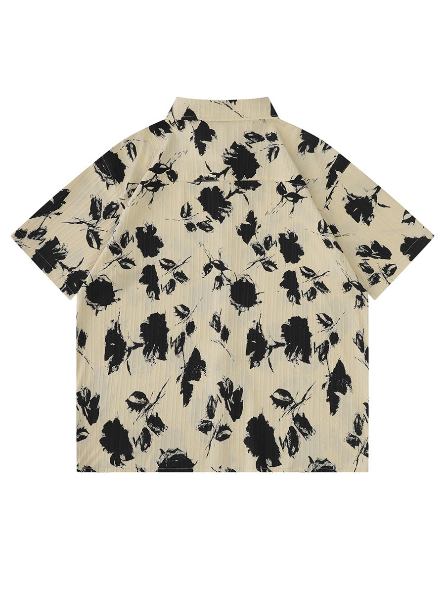 Retro Floral Beach Shirt