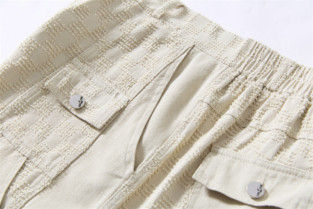 Textured Cargo Shorts for Street Style