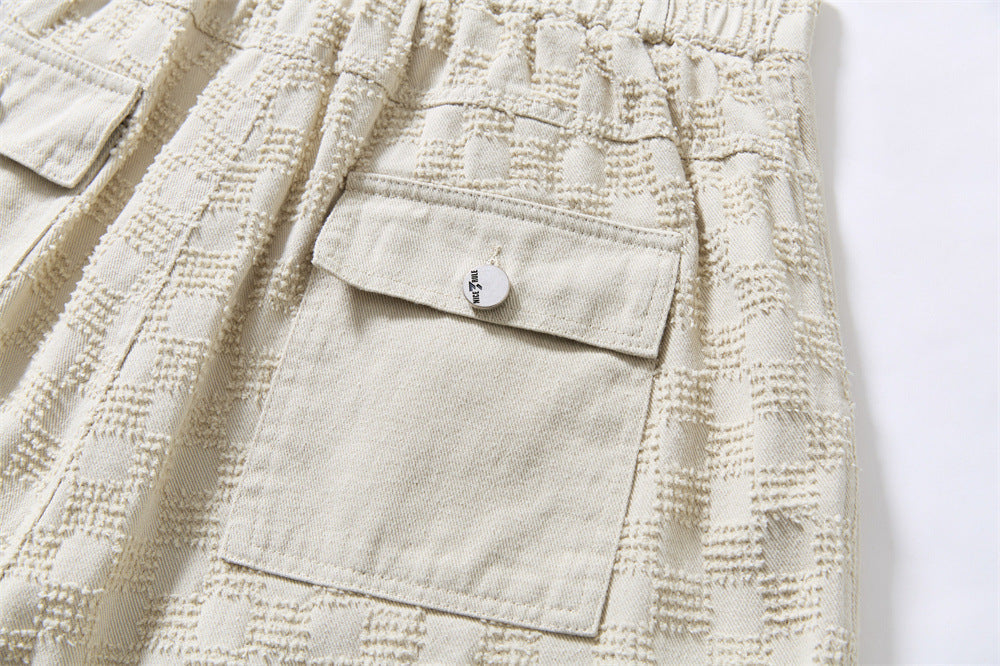 Textured Cargo Shorts for Street Style