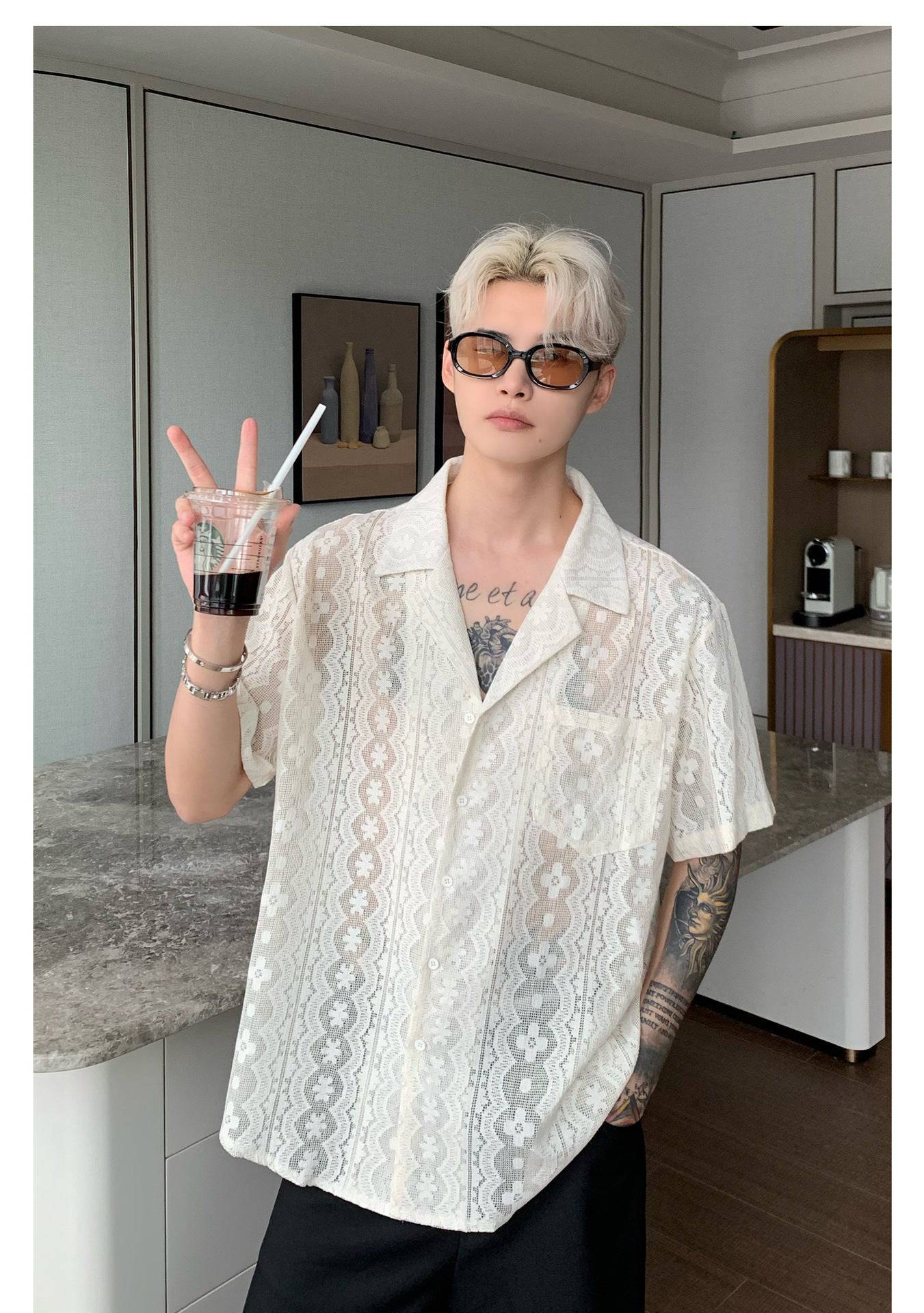 Niche Retro Jacquard Shirt