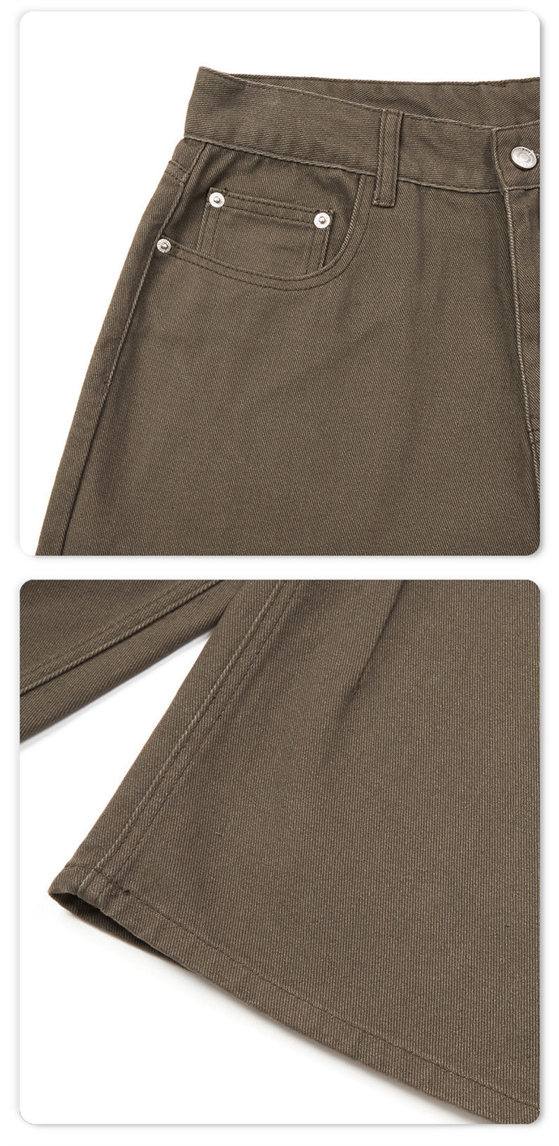 Pantalones cropped de pierna ancha para hombre