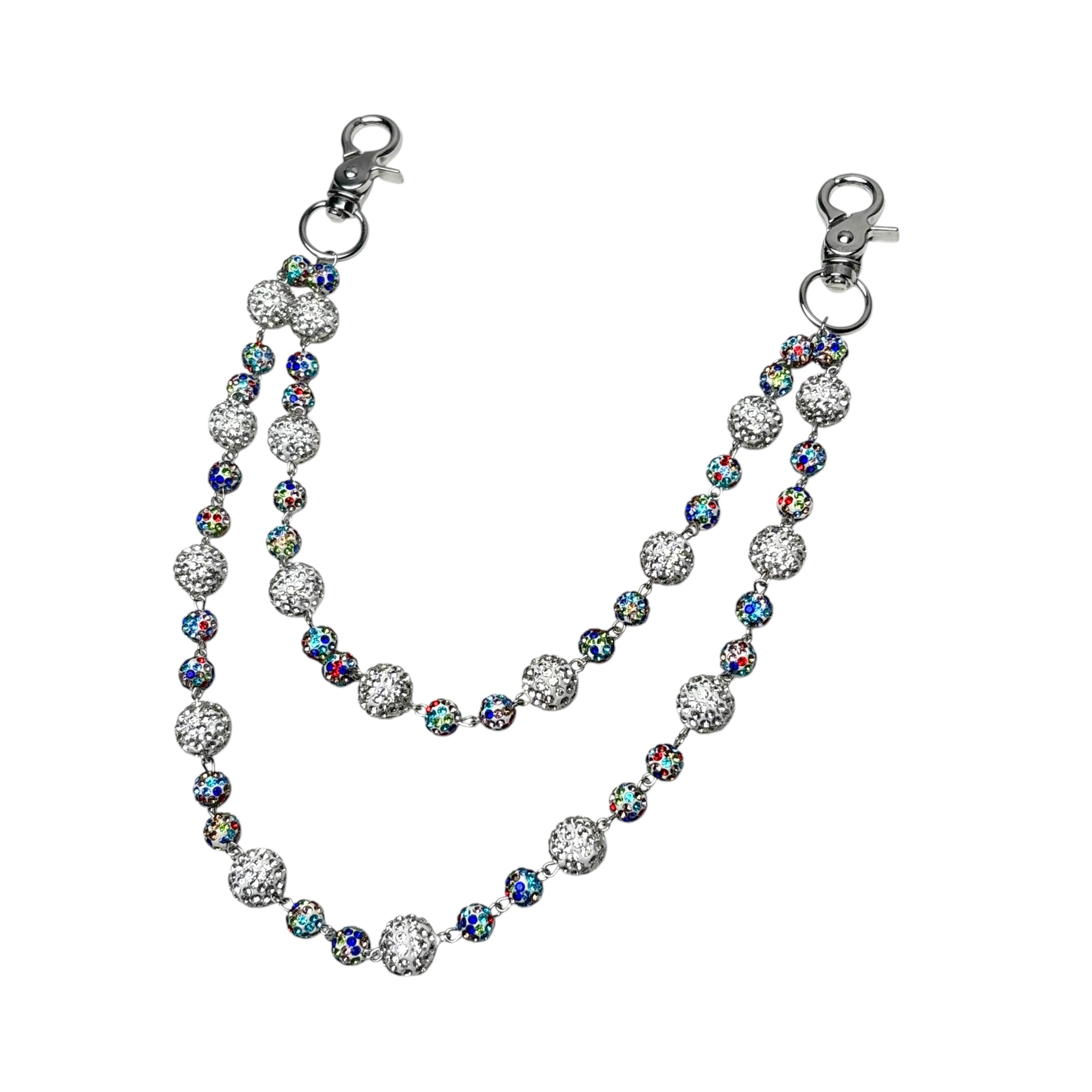 Dipped Rhinestone Wallet Chain