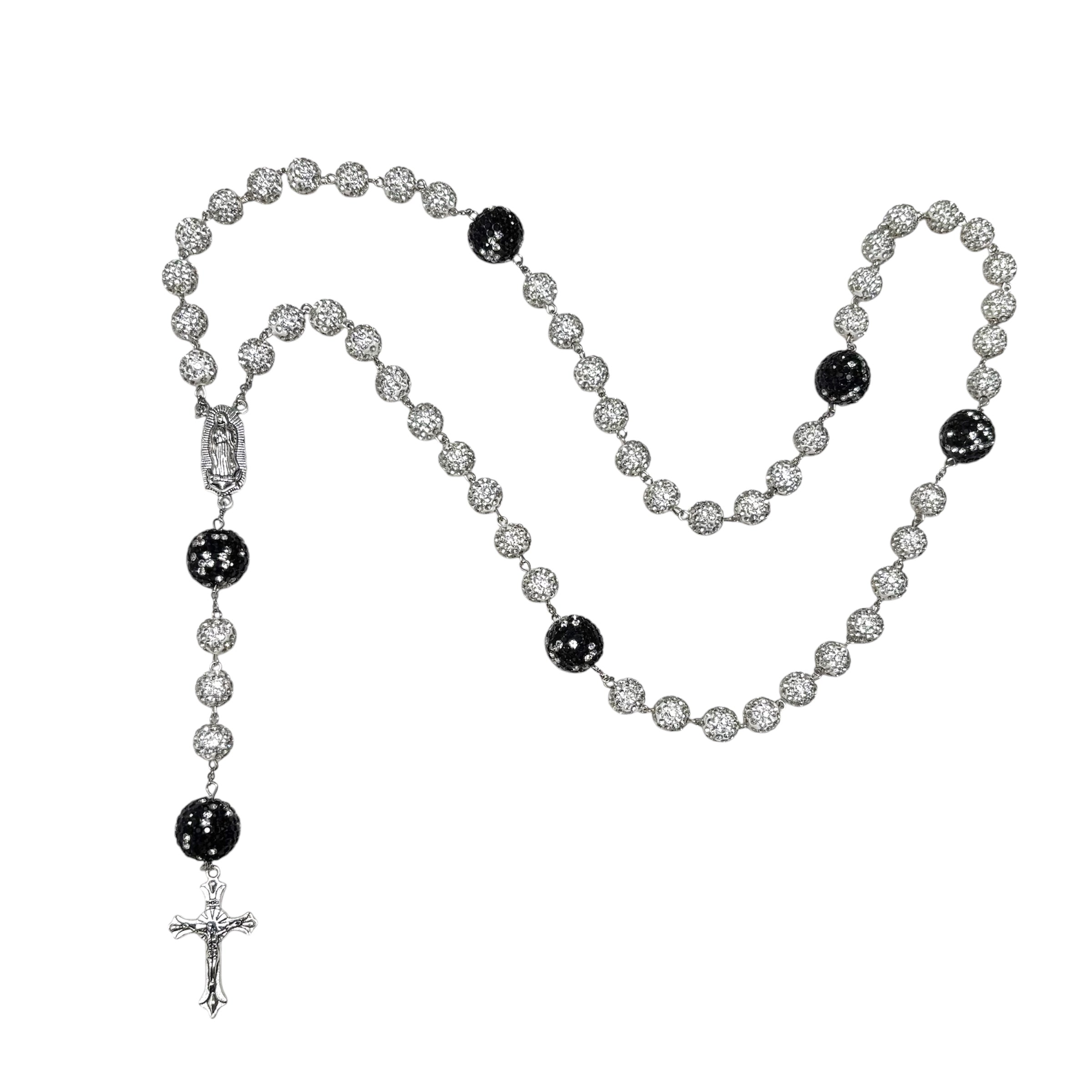 Iced Solid Rhinestone Rosary