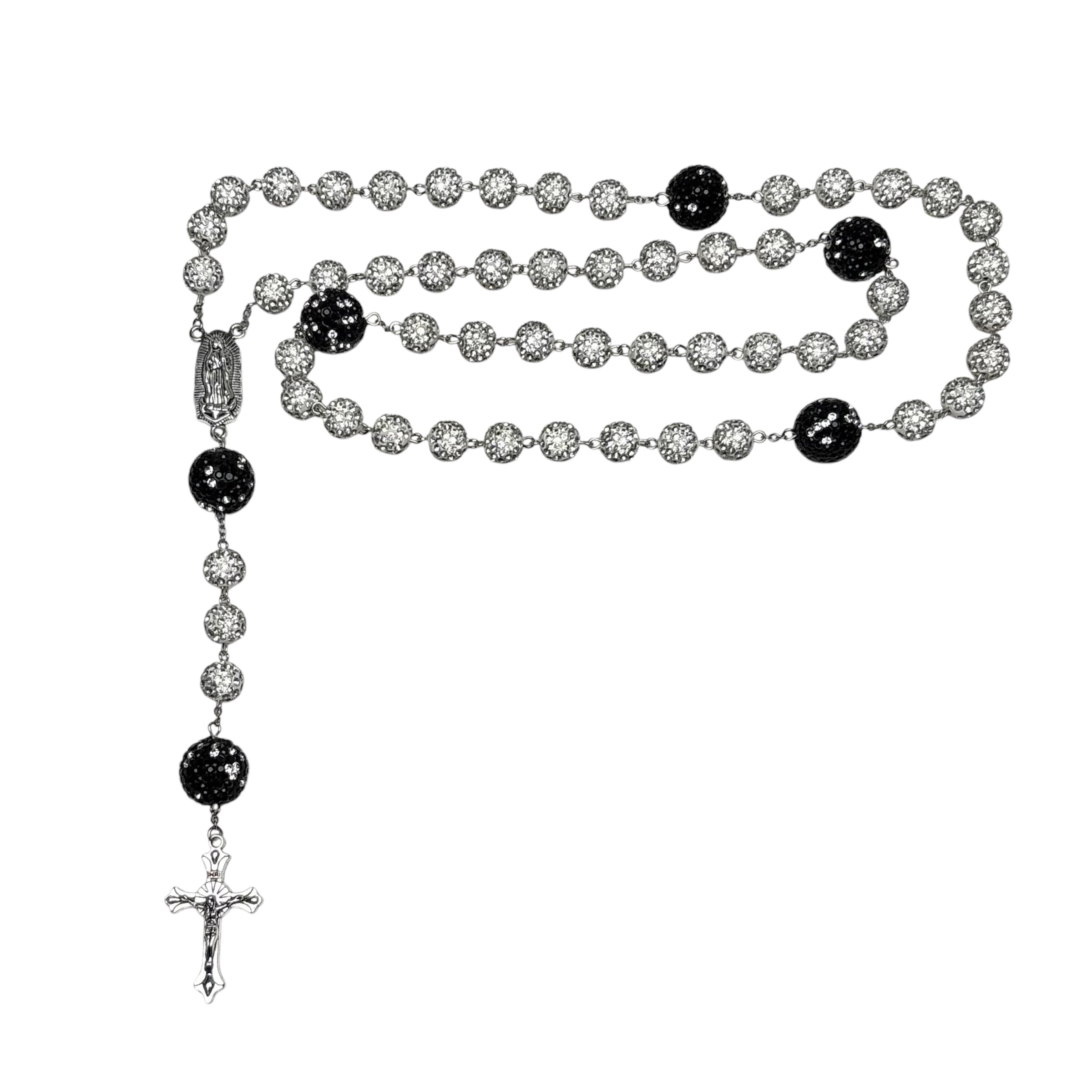 Iced Solid Rhinestone Rosary