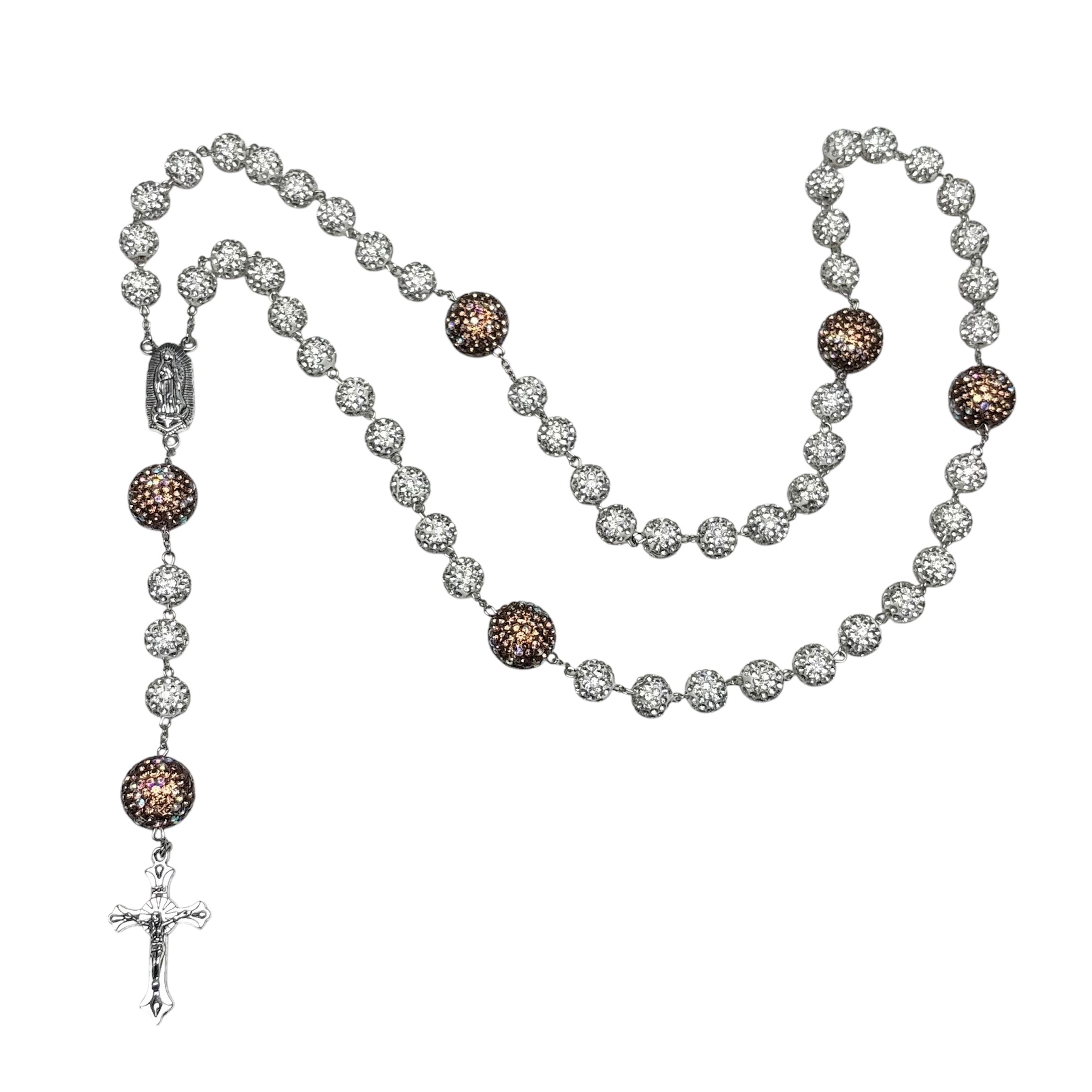 Iced Solid Rhinestone Rosary