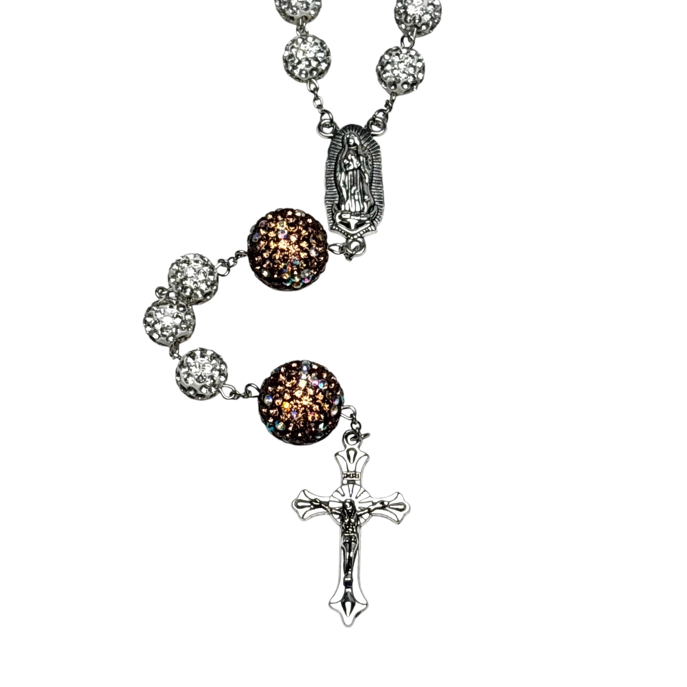 Iced Solid Rhinestone Rosary