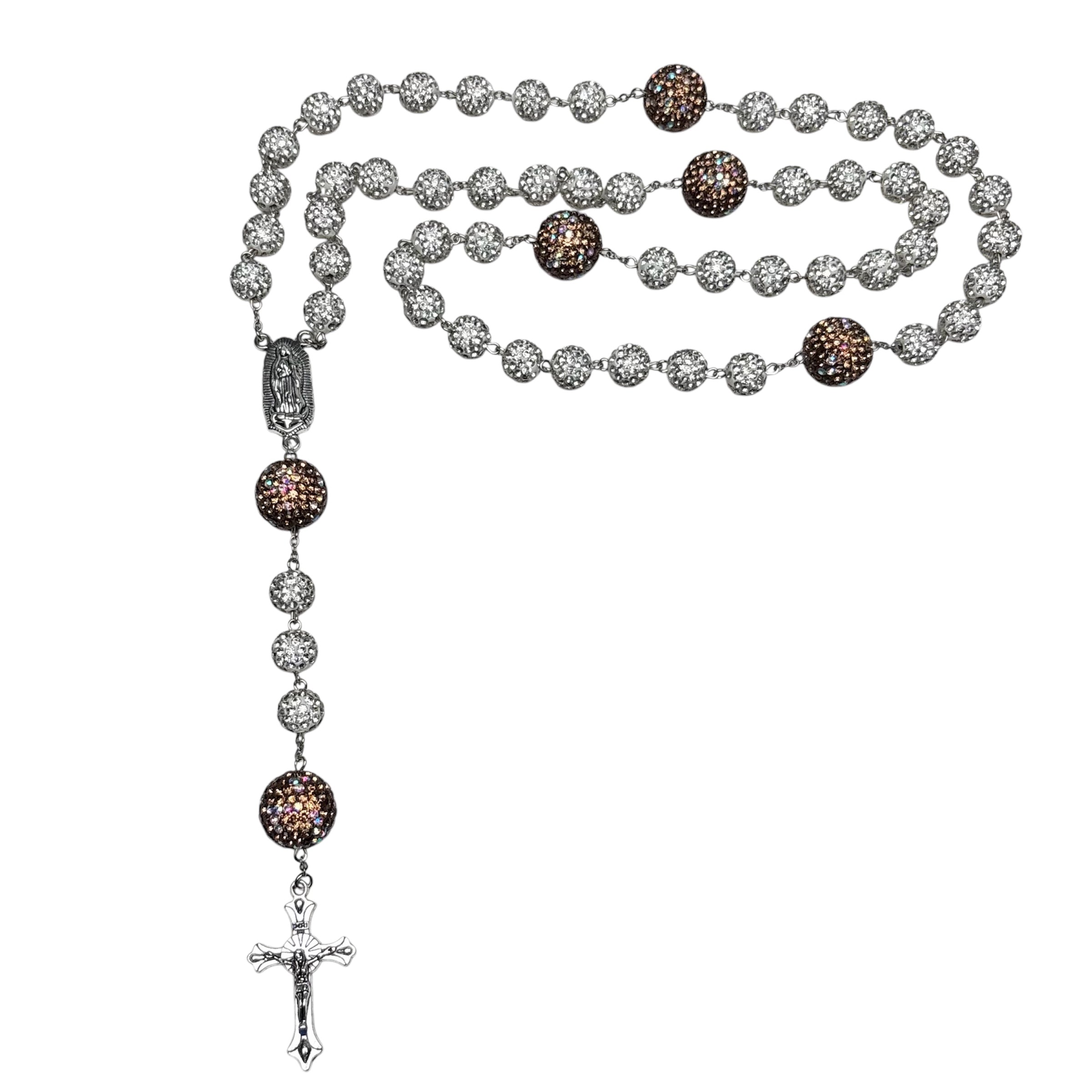 Iced Solid Rhinestone Rosary