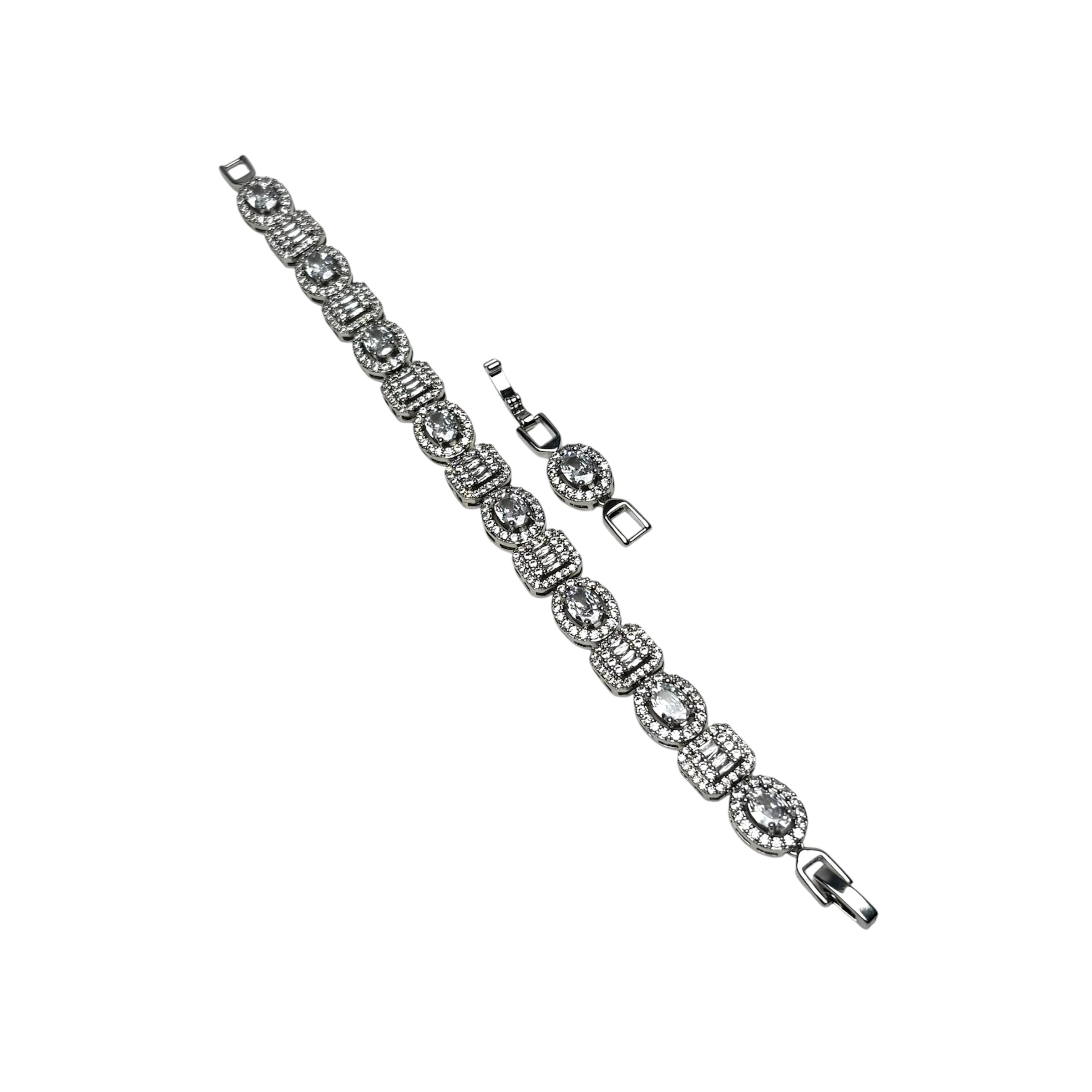 Angular Crystal Boxy Bracelet