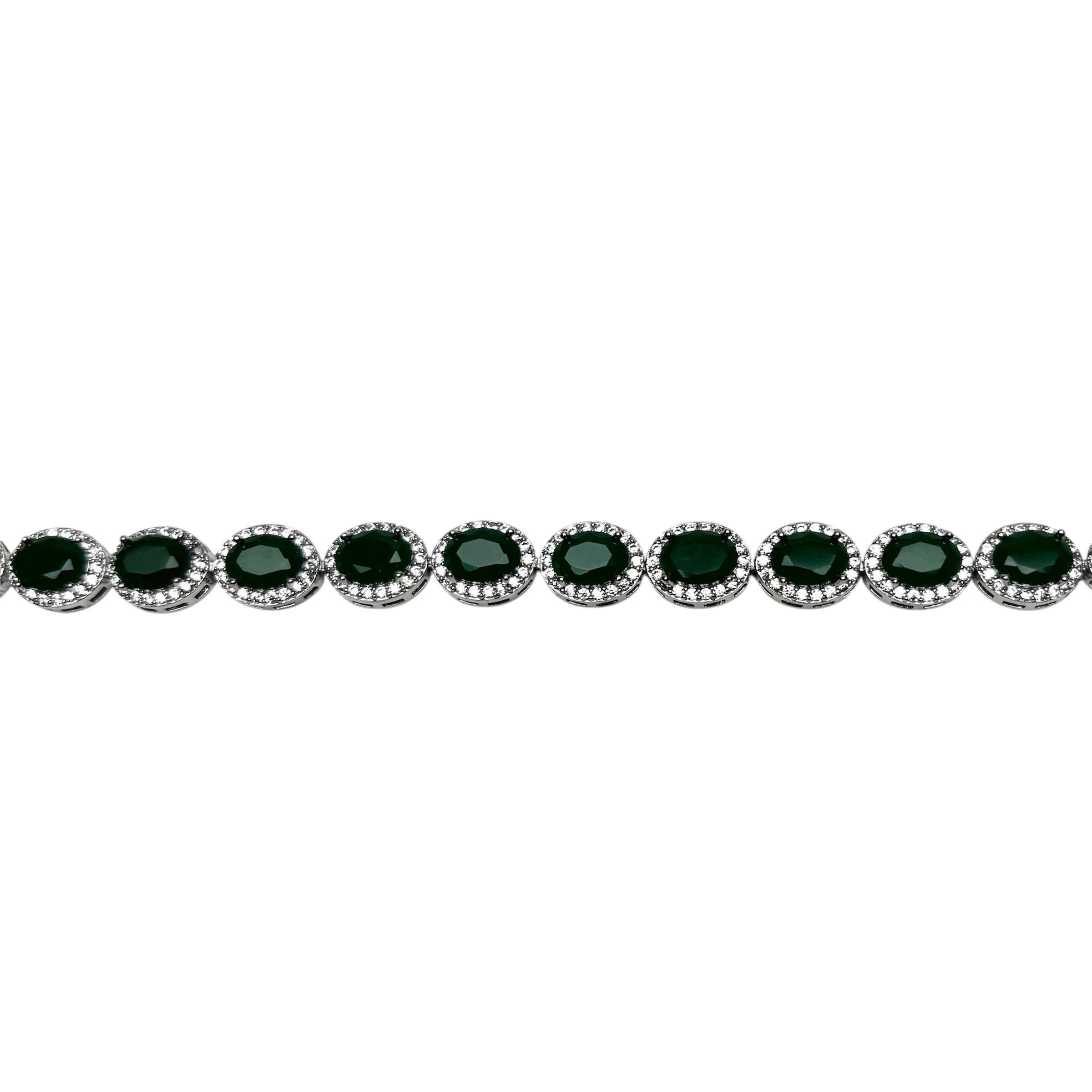 Polished Oval Crystal Bracelet