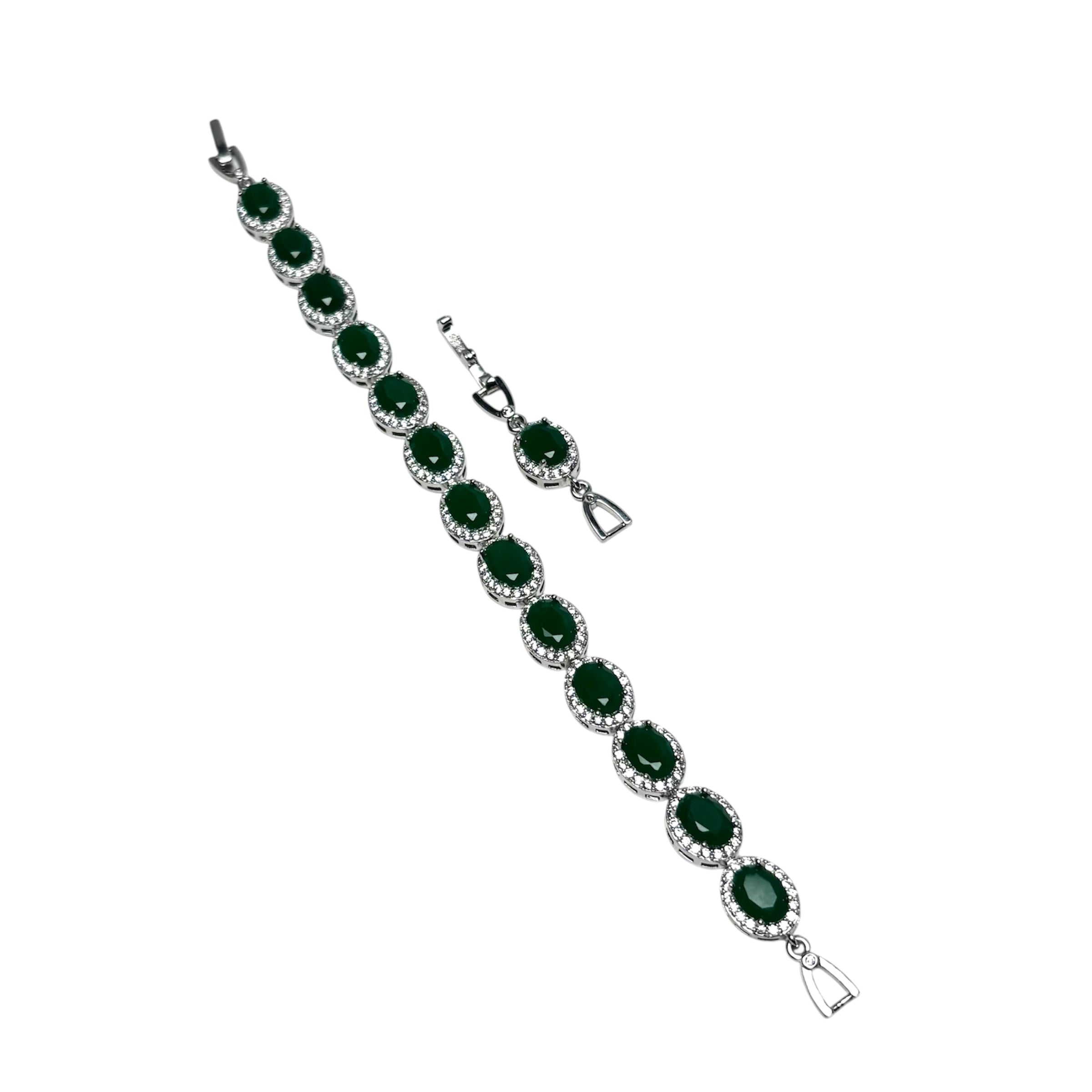 Polished Oval Crystal Bracelet