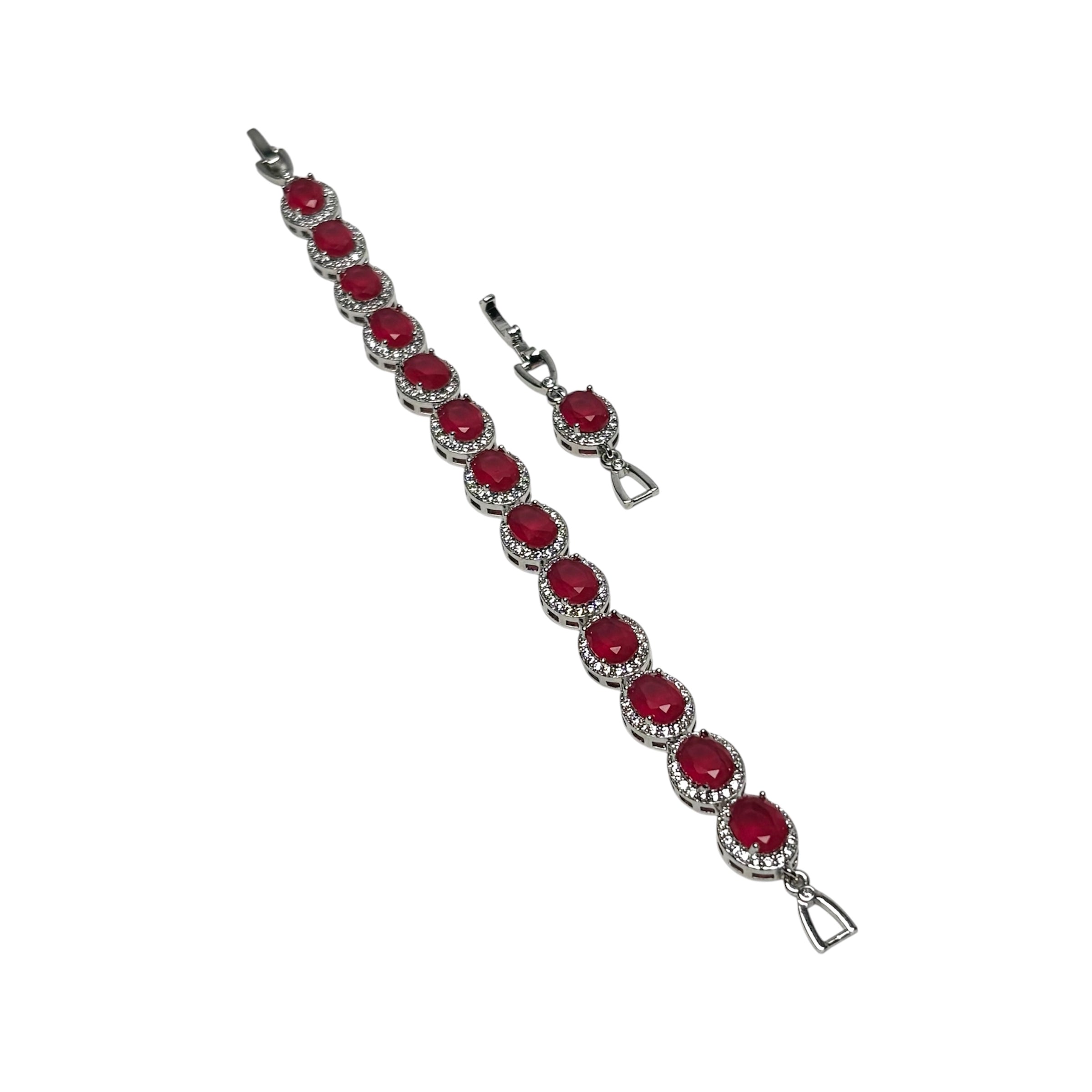 Polished Oval Crystal Bracelet
