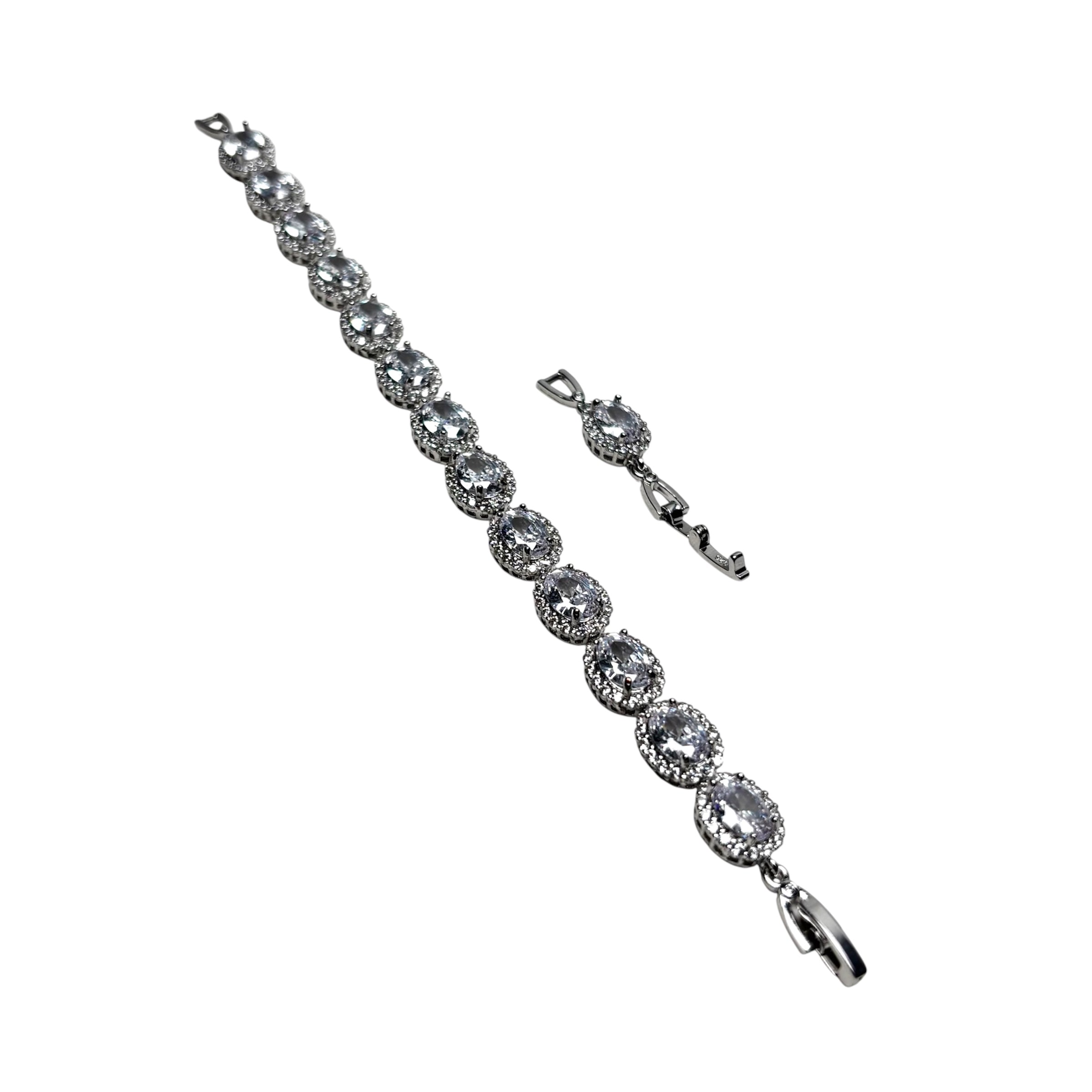 Polished Oval Crystal Bracelet