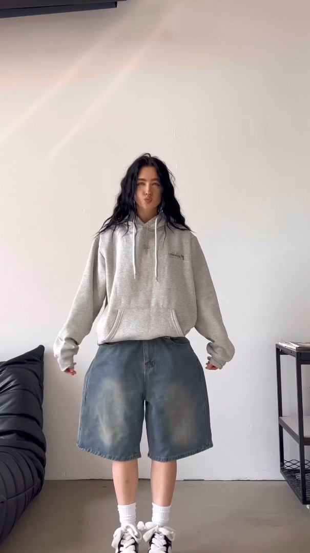 Jorts Anchos Vintage Y2K para Mujer