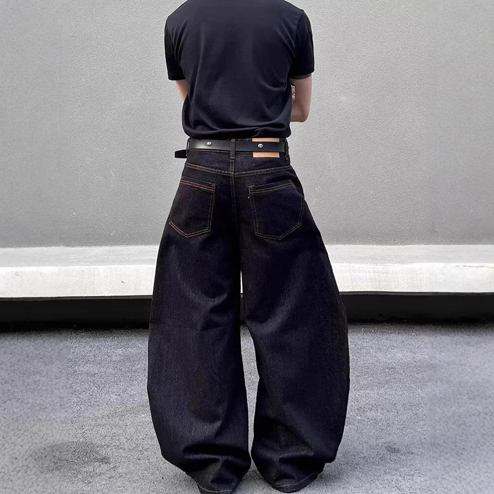 Retro Relaxed-Fit Pocket Decoration Jeans