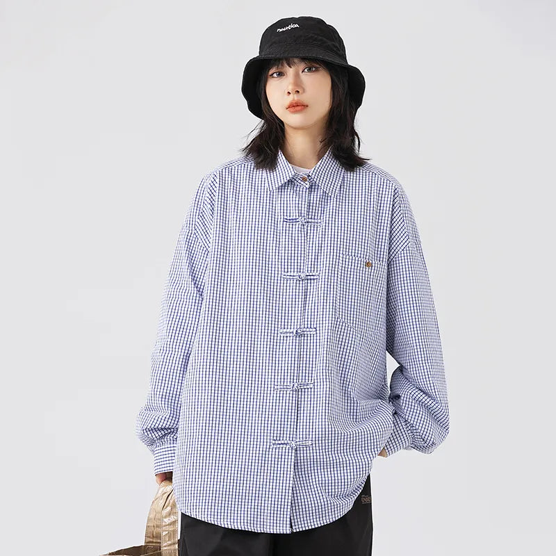 Oversized Plaid Light Shirt