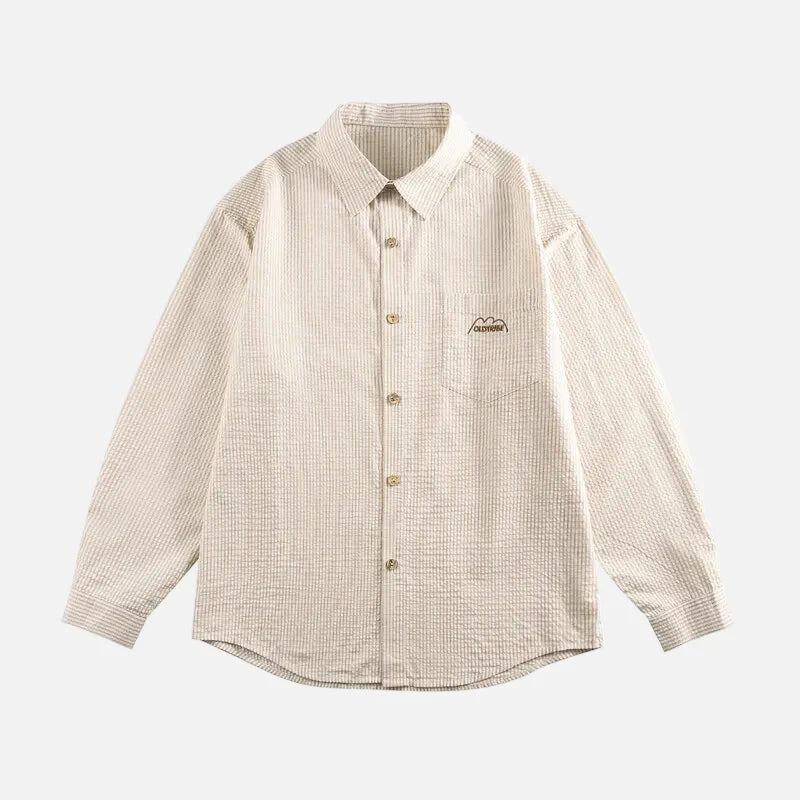 Oversized Striped Button-Down Shirt