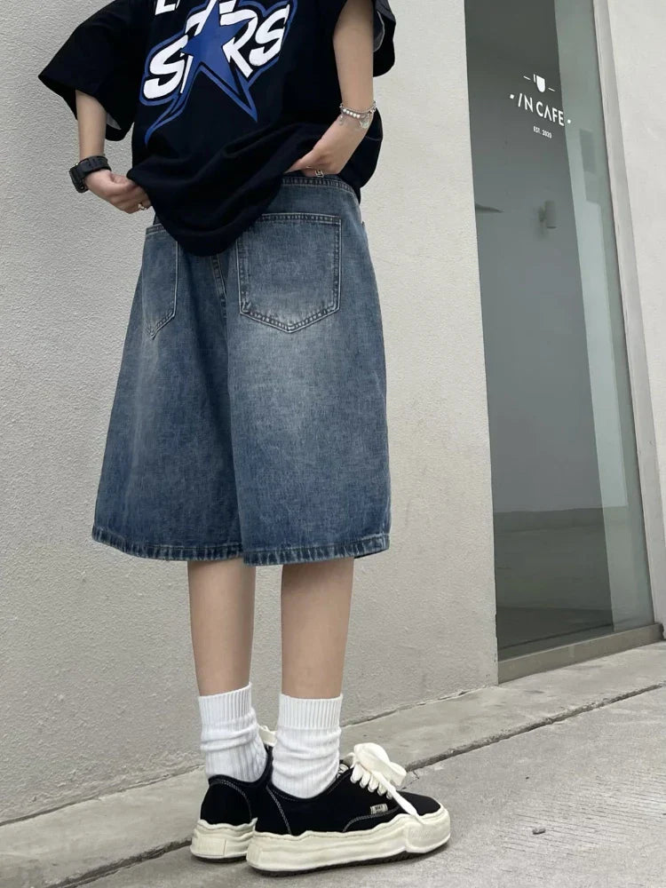 Jorts Anchos Vintage Y2K para Mujer