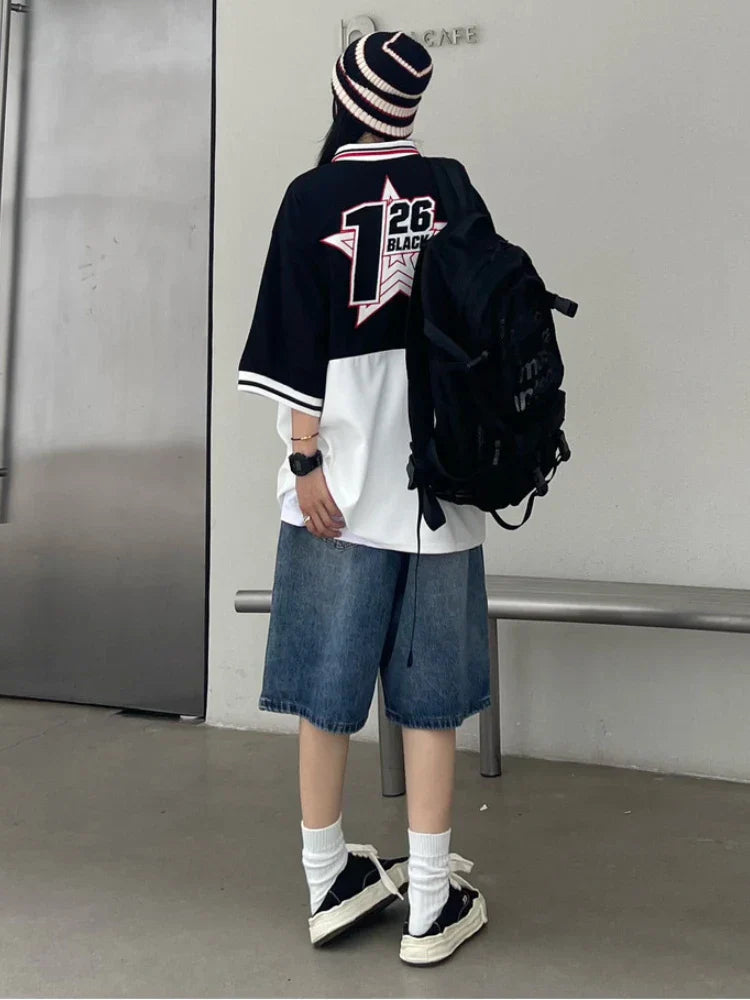 Jorts Anchos Vintage Y2K para Mujer