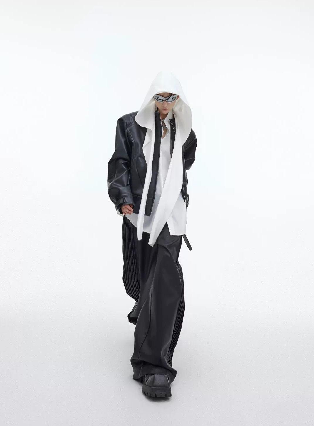 Shawl Hooded Oversized Shirt