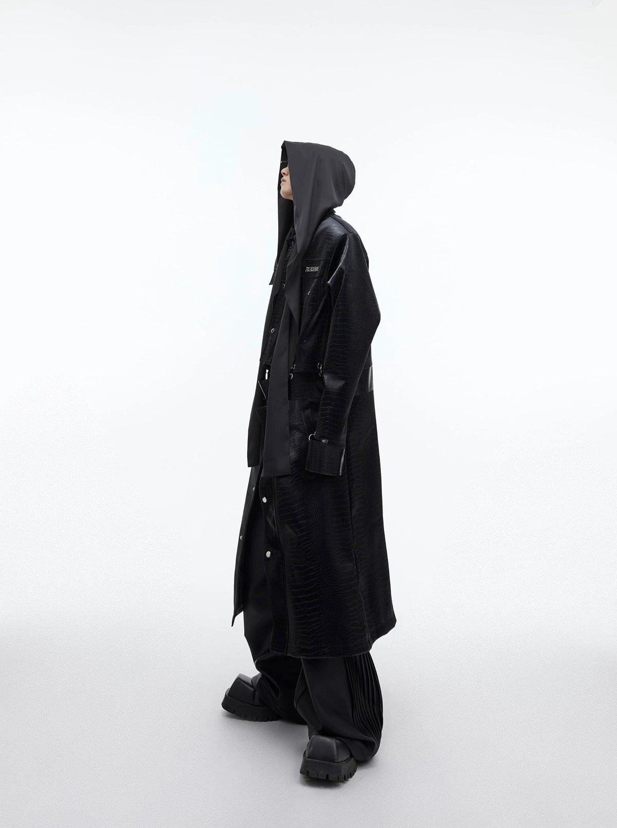 Shawl Hooded Oversized Shirt