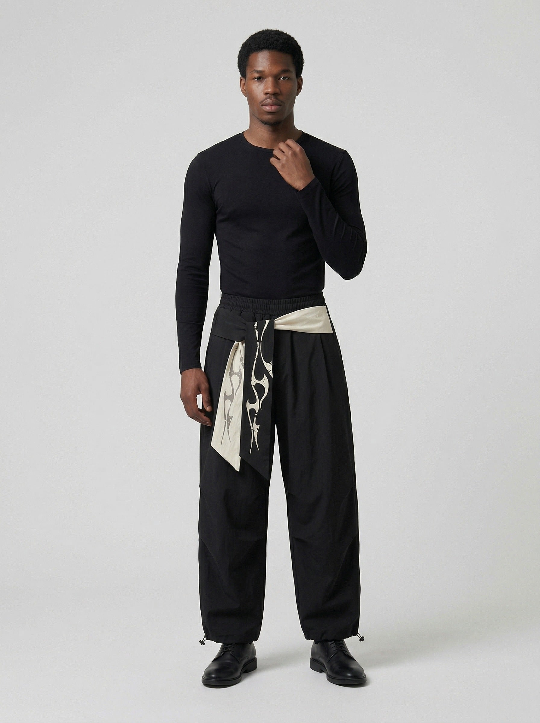 Abstract Flame Wide-Leg Pants